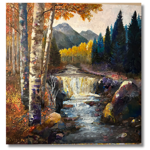 Spruce River 36x36 $2400 at Hunter Wolff Gallery